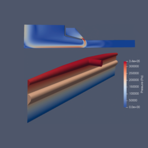 Breitschlitzdüsen-Simulation